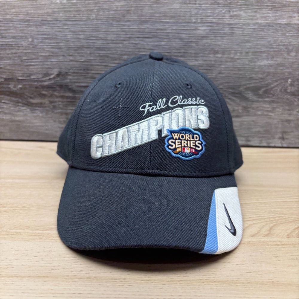 New York Yankees Hat Cap Strap Back Black 2009 World Series Champions MLB Nike